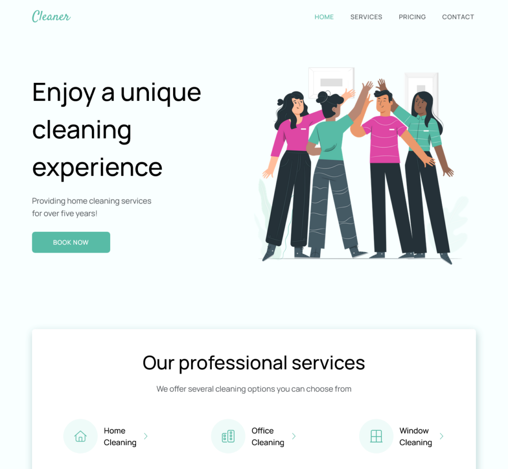 Cleaning Services Template Preview