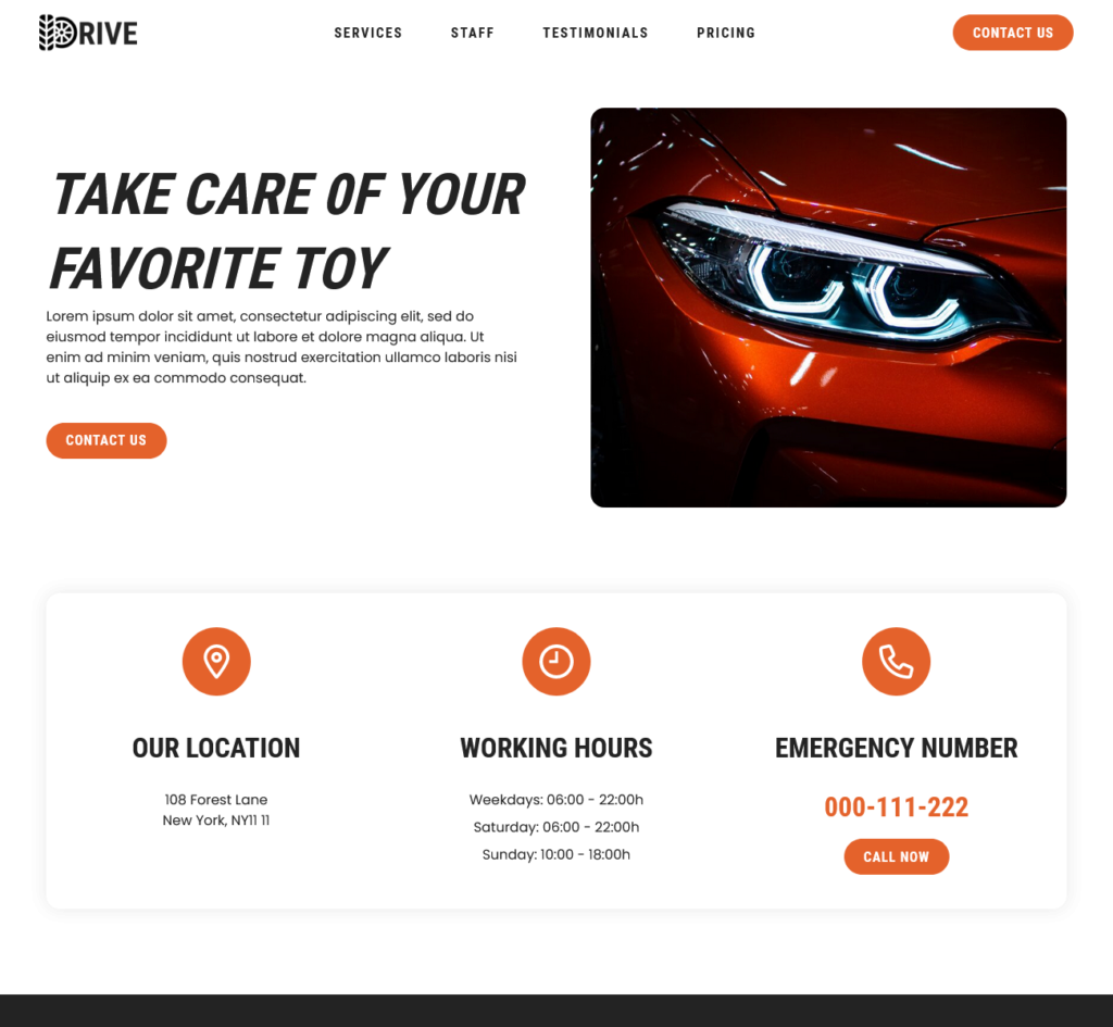 Automotive Template Preview
